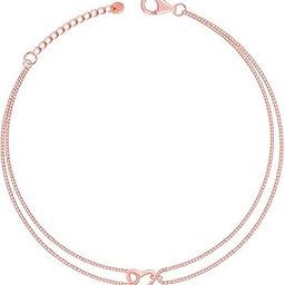 925 Silver Rose Gold Follow Love Anklet | Gifts for Women and Girls | With Certificate of Authenticity and 925 Stamp |6 Months Warranty*-image-62