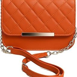 Quilted Crossbody Sling Bag with Chain Strap and Gold-Tone Hardware |Trendy purse for Women with Gold Chain |Stylish Party Wear Crossbody Shoulder Purse-image-43