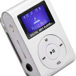 Mini MP3 Music Player, Sports Back Clip Music Player Supports Memory Card, Portable Mini LCD Screen MP3 Music Player for Outdoor Activities, Sports (Silver)-picture-20