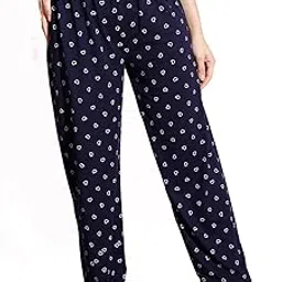 anixa Women's Heart Print Lounge Pants, Elastic Waist, Night Wear & Casual Wear-picture-6