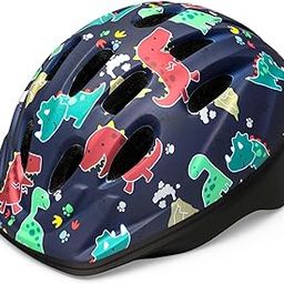 OutdoorMaster Toddler Kids Bike Helmet - Multi-Sport 2 Sizes Adjustable Safety Helmet for Children (Age 3-11), 14 Vents for Kids Skating Cycling Scooter - Dino Volcanoland,S-picture-22
