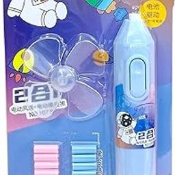 YBN SpaceTheme Electric Eraser with Fan and 12 Refills Set for Kids, Battery Operated Automatic Pencil Erasers, Birthday Return Gifts for Boys and Girls. (Battery not Included)-17