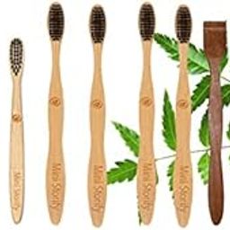Mini Storify Truly Organic 4.Adult bamboo tooth brush - Oral Cleaning, | 4.kids bamboo tooth brush - Oral Cleaning, | 4.Pure Neem Wood Tongue Cleaner/Tongue Scraper For Adults And Kids (PACK OF 12)-image-59