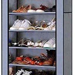 Ebee Grey 6 Shelves Collapsible Plastic Shoe Rack, 29.7 x 57.9 x 119.4 cm-32