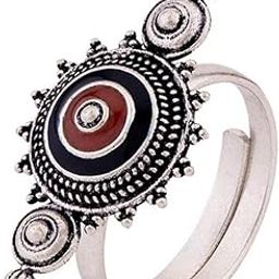Mandala Aztec Inspired Ring|Oxidised Ring For Women|Adjustable Ring|Gift For Women|-image-51