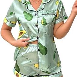 Women's Satin Short Night Suit Set | Soft & Breathable Floral Sleepwear | Summer Pajama Set with Shirt & Shorts-image-78