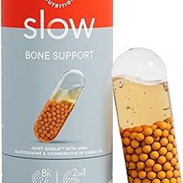Wellbeing Nutrition Slow Bone Support Supplement with Glucosamine, Chondroitin, MSM, Calcium, Vitamin D3, Magnesium, Boswellia & Omega 3 Fish Oil | For Cartilage, Bone & Joint Health, 60 Capsules-2