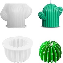 Keshav Creations 2 Pcs Candle Molds, 3D Cactus Candle Mold, Cactus Epoxy Resin Mould, Silicone Candle Mold, Candle Silicone Molds for Soap Home Decoration DIY Handmade Gift-image-42