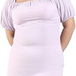 Women's Fit And Flare Knee Length Instafab Ruffle Dress For Casual Wear | Square Neck | Short Sleeve | Pull On Closure | Plus-Size Dress Crafted With Comfort With For Everyday Wear-image-66