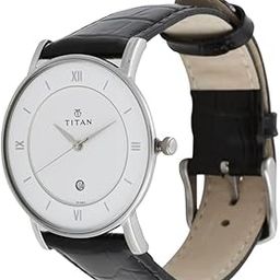Hastag 01 Classic Analog Watch with White Dial, Black Leather Strap, Roman Numerals, Date Display-image-98