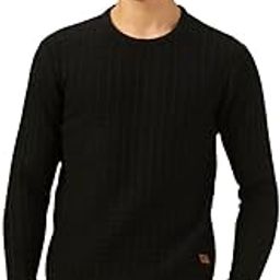 dennis lingo Men Solid Acrylic Regular Fit Full Sleeves Pullover Sweater-picture-37
