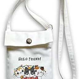 100% cotton canvas Sling Bag for women - Handmade Bags for Females Side Bags for Mobile Phones and Wallets.-image-91