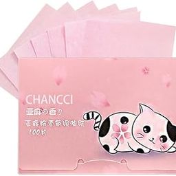 WebWares Oil Blotting Sheets for Face 100pcs personal face oil blotting paper Charcoal smell Pink oil absorbing sheets natural Charcoal oil absorbent paper (Pink)-33