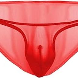 Men's Transparent Underwear | G-String Design | Lightweight & Breathable | Night Innerwear (in, Alpha, S, Black)-41