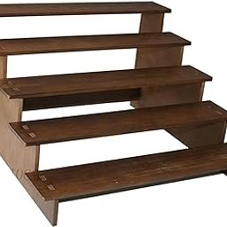 TRENDYNEST Wooden Display Riser Shelf Decor Jewelry Rack for Sculptures Ornaments Dolls 5 Layer 40cm-image-9