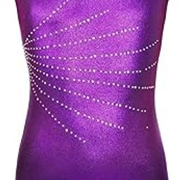 CALANDIS™ Girls One Piece Gymnastics Leotard Costume Metallic Sleeveless Bodysuit 12 Purple | Dancewear | Kids' Dancewear | Leotards & Unitards-image-15