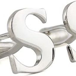 Silver Coloured Alphabet Cufflink (Letter S)-45