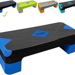 SPART Adjustable Workout Aerobic Stepper, Aerobic Exercise Step Platform with 4 Risers, 3 Levels Adjust 4" - 6" - 8", 26.77" Trainer Stepper with Non-Slip Surface for Home Gym & Extra Risers Options-picture-15