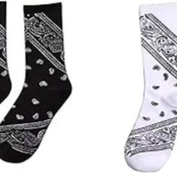 Men's Soft Cotton Full Length Socks Free Size Paisley Print Unisex socks-picture-10