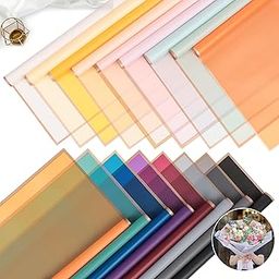 340 Sheets Flower Wrapping Paper, 17 Colors Bouquet Wrapping Paper, Florist Bouquet Supplies, Waterproof Floral Wrapping Paper DIY Gift Packaging-image-38