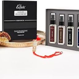 La Pink Luxury French Pure Perfume Rakhi Gift Set for Men | Long Lasting Travel Friendly Fragrance | Perfect Raksha Bandhan Gift for Brother | Set of 4 (8ml each)-image-33