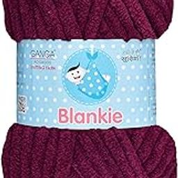 M.G ENTERPRISE Knitting Yarn Thick Chunky Wool, Blankie Burgundy 100 GMS Best Used with Knitting Needles-UP Art-BDEC-image-43