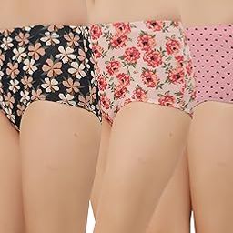Cotton Stretch Printed Hipster Panty for Women || Underwear for Woman || (Pack of 3) Assorted-picture-35
