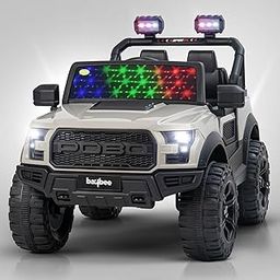 Baybee Bronco Rechargeable Battery Operated Jeep for Kids, Ride on Toy Kids Car with Light & Music | Electric Jeep Battery Car | Baby Big Car for Kids to Drive 3 to 8 Years Boys Girls (Desert), White-image-103