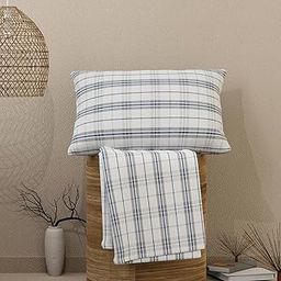 Layers Emaline 100% Cotton Single Bedsheet Set (Oeko Tex Certified) | 1 Single Cotton Bedsheet & 1 Pillow Cover | Breathable & Anti-Wrinkle | 144 TC | (Checks Print, White & Black)-image-9
