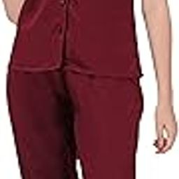 Women's Silk Satin Comfort fit Shawl Collar Night Suit Pair-image-32