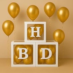 Party Propz Birthday Decoration Kit – 3 Pcs Happy Birthday Balloon Box with Alphabet Box,Balloon Decoration Kit,Balloon Box for Birthday Decoration (Cardstock)-image-67