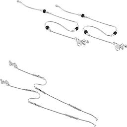 Lila Traditional Trendy Jewellery All Occassions Anklets Payal Pair for Women/Girls Alloy Anklet - Bzr_Combo Payal-113-Lila-PARENT-picture-51