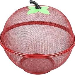 Metal Wire Fruit Basket Snack Bread Bowl Dessert Rack for Banana Vegetables red-picture-24