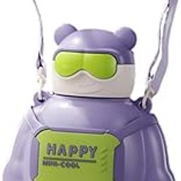 HEAVENGLOW Insulated Water Bottle Large Capacity for Kids Leakproof with Shoulder Strap Violet-image-46