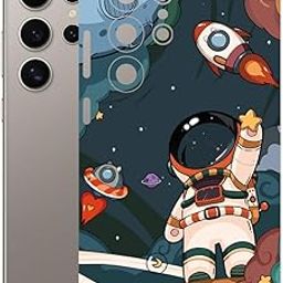 AtOdds Mobile Skin Sticker Wrap | Compatible for Samsung S25 Ultra (5G) | Scratchproof Matte Finish | Full Coverage for All Sides & Camera Protection (Space)-picture-11
