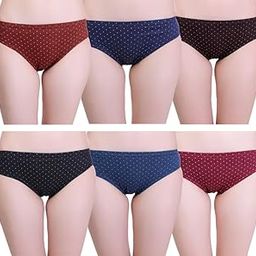 Printed Panties for Women, 100% Cotton Fabric, Anti-Bacterial, Pack of 6-image-55