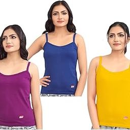 Rose Slip for Girls & Women's/Camisole - Pack of 3# Multicolour # Premium Wear # Colour May Vary #-image-47