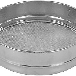 Black Olive Steel Atta Sieves Chalni - Stainless Steel Sieve for Aata, Maida and Other Solid Powder, Easy to Use Sieves for Cake Baking, Bread, Pizza Dough, Cake Cookies and Karwa-Choth Festival (6)-image-18