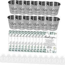 12 Pieces Stainless Steel Cups Metal Beer Cup for Engagement Newlyweds Gifts-picture-30