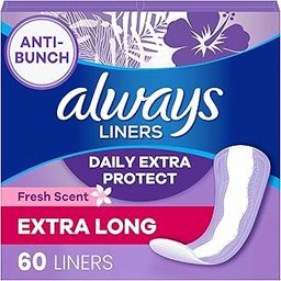 Always Xtra Protection 3-in-1 Daily Liners for Women, Extra Long, 60 CT-image-38