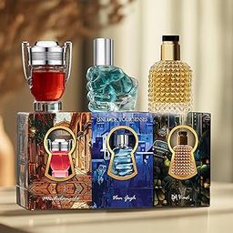 PERFUMERSCLUB | Premium Gift Set For Men & Women | Set Of 3 | Longlasting Parfum | Specially Currated | Unlock Series | Valentine's Gift Set | Van Gogh - 30ML Michelangelo - 20ML and DA Vinci - 25ML-3