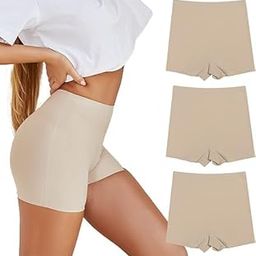 SunFlux® Boyshorts Panties for Women Seamless Soft Boy Shorts Underwear Short Boxer Briefs Anti Multiple Pack of 3-image-53