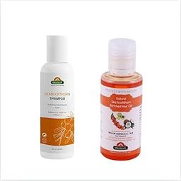 Biosash Sea Buckthorn Hair Care Combo – Hair Oil 100ml & Shampoo 200ml | Ayurvedic Hair Fall Control Kit with Omega 3 6 7 9 & Vitamin E | SLES Free Sulphate Free Paraben Free Scalp Cleanser-image-54