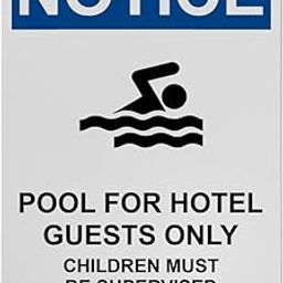 OSHA Pool For Hotel Guests Sign, 8.5 x 11 in" OSHA Compliant Swimming Pool Spa Sign, Weatherproof Plastic, UV resistant & Easy-to-Read Signage-image-53
