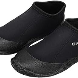 ATORSE Neoprene 3mm Wetsuit Boots Shoes Rubber Sole Kayak Surf Diving Snorkeling Black 34 to 35-image-85