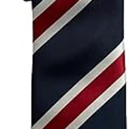 Navy Blue Microfiber Stripes Necktie For Men-image-85