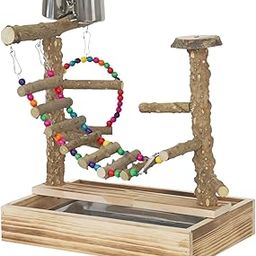 SAZ DEKOR® Parrot Playground Platform Perch Play for Budgie Cage Accessories Cockatiels-image-0