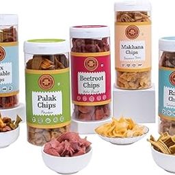 Dhanigreens Organics Crunch Snacks Chips Combo of 6 (150g Each) | Palak, Beetroot, Makhana, Ragi, Millet, Veg Chips | Healthy, Nutrient-Rich Alternative | Millet Grains-image-32