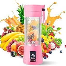 Portable USB Juicer Blender - 6 Blade Electric Juice Maker Mixer Bottle - Rechargeable, 380ml, Multicolour-picture-21