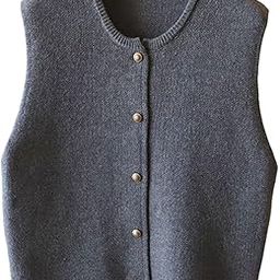 Knitted Vest Clothes Modern Sport Vintage Style Lightweight Sleeveless Gilet Grey-image-60